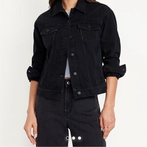 Classic Black Denim Jacket. Small old navy $45